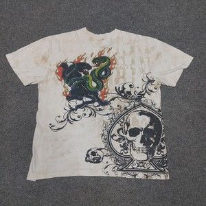 Vintage Bugle Boy Traditional Tattoo Style Grahphic T-Shirt Tie-Dye Size Medium